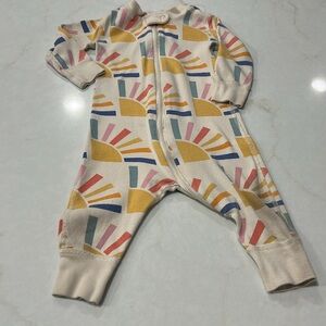 Hanna Andersson Sunny Multicolor Zip Organic cotton‎ Sleeper Baby Size 6-12m